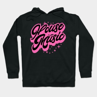 HOUSE MUSIC  - Signature And Stars (pink) Hoodie